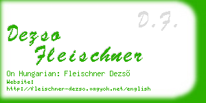 dezso fleischner business card